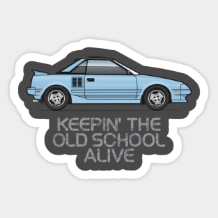 old school-Blue Sticker